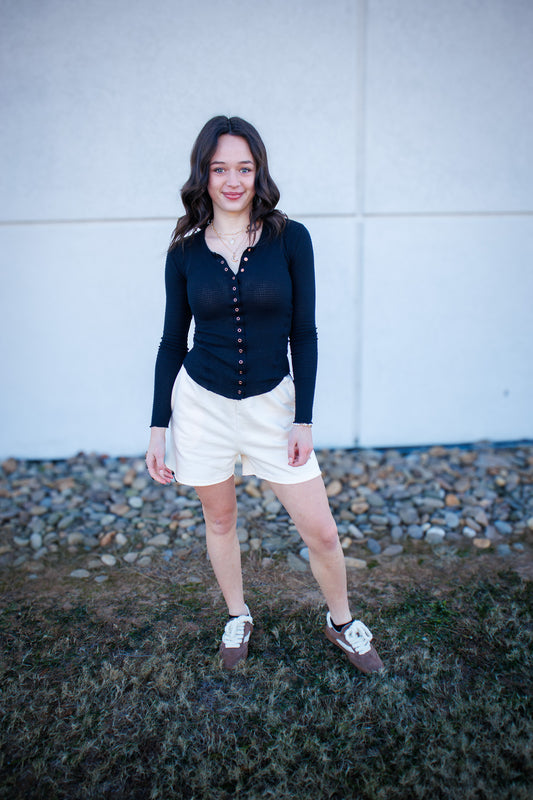 Lazy Day Sweat Shorts - IVORY