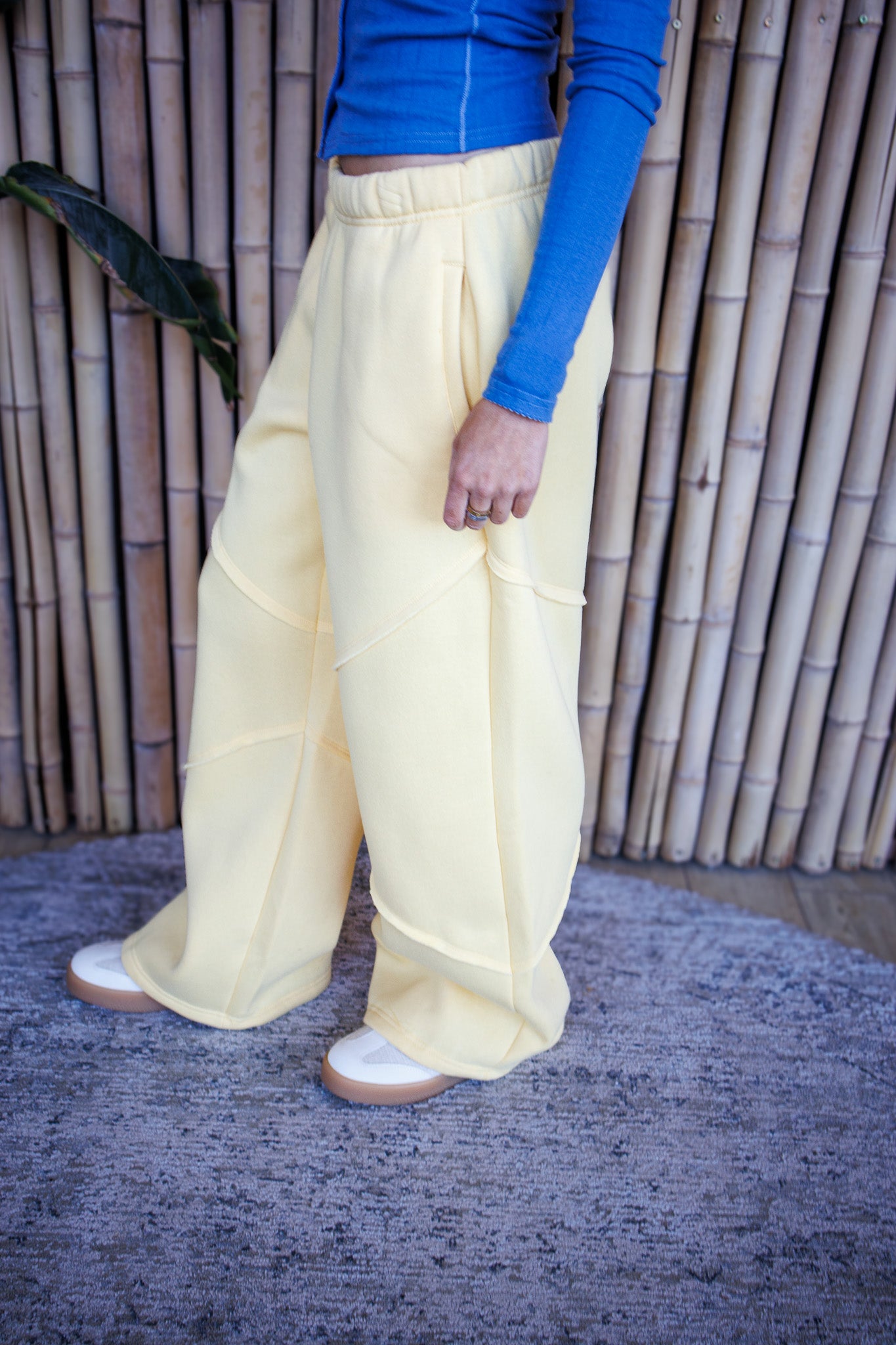 Lemon Drop Wide Leg Sweatpants
