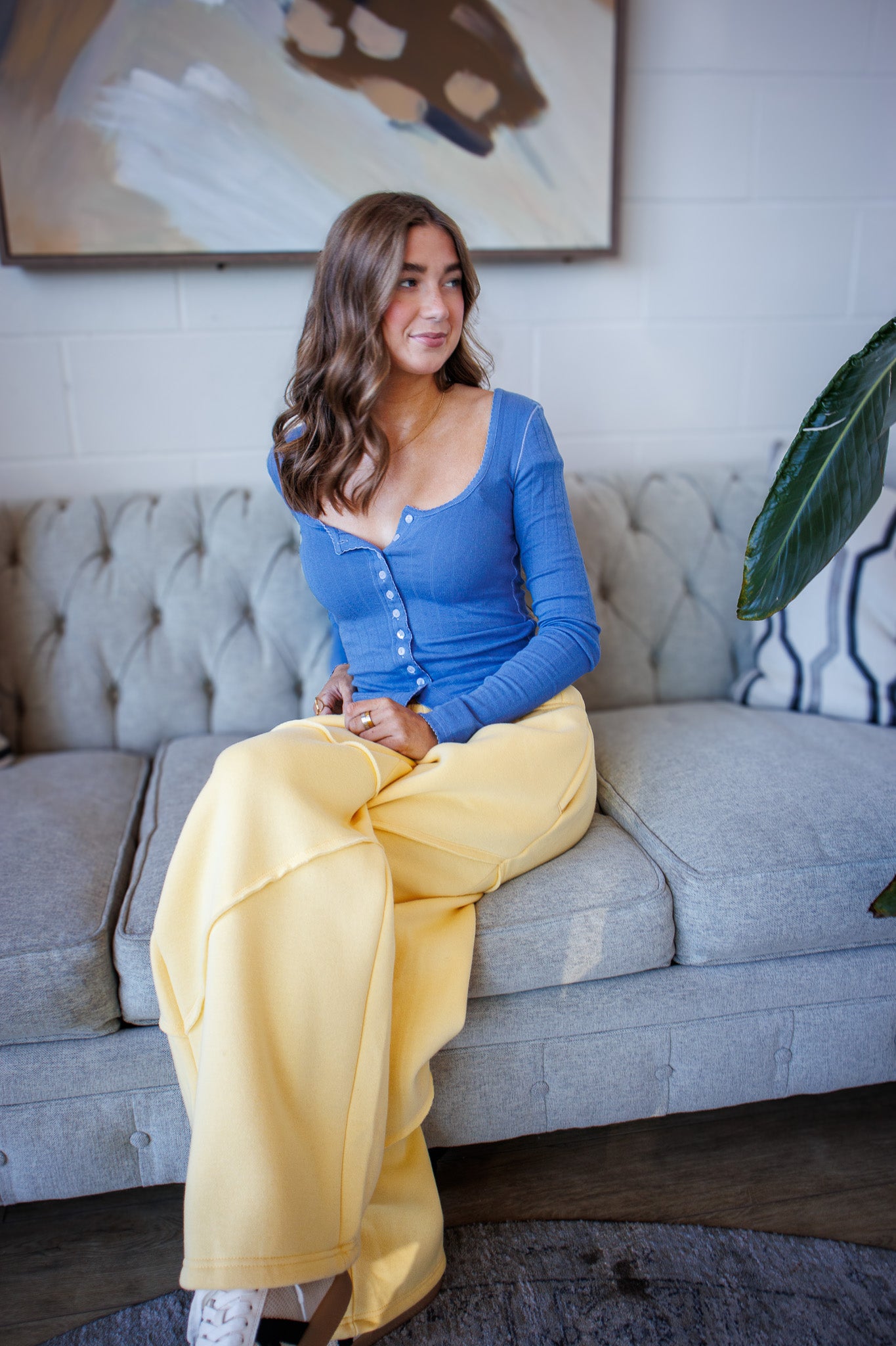 Free People - End Game Pointelle Long Sleeve - PERI