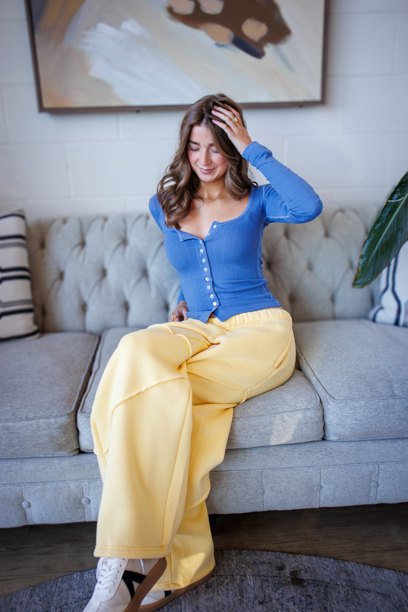 Free People - End Game Pointelle Long Sleeve - PERI