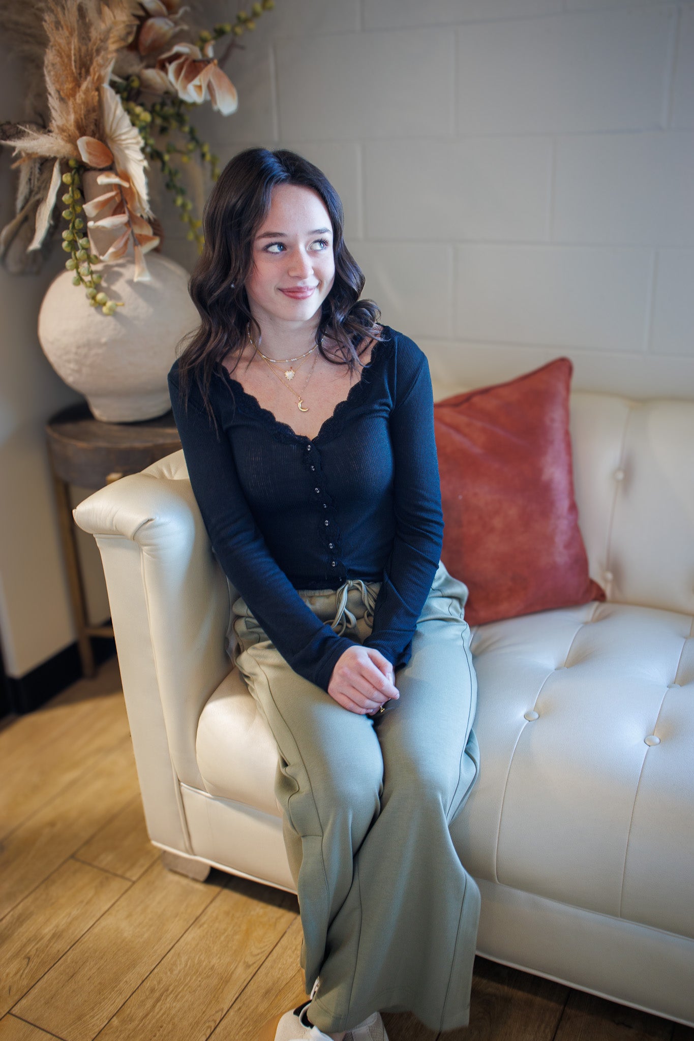 Free People - Big Love Rib Cardi - BLACK