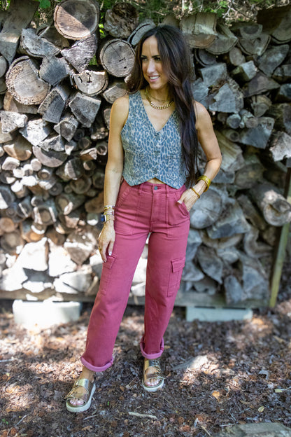 Hidden - Logan Cargo Dad Jean - Marsala