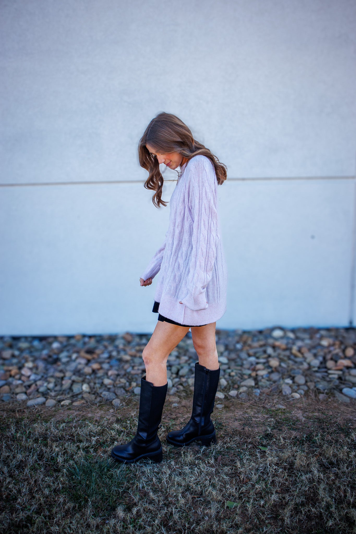 Lilac Luxe Cable Knit Sweater Pullover