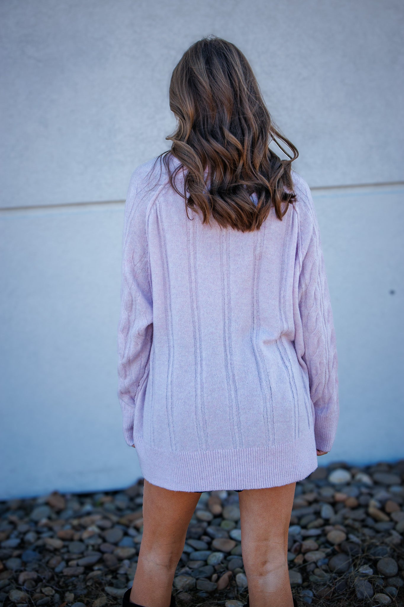 Lilac Luxe Cable Knit Sweater Pullover