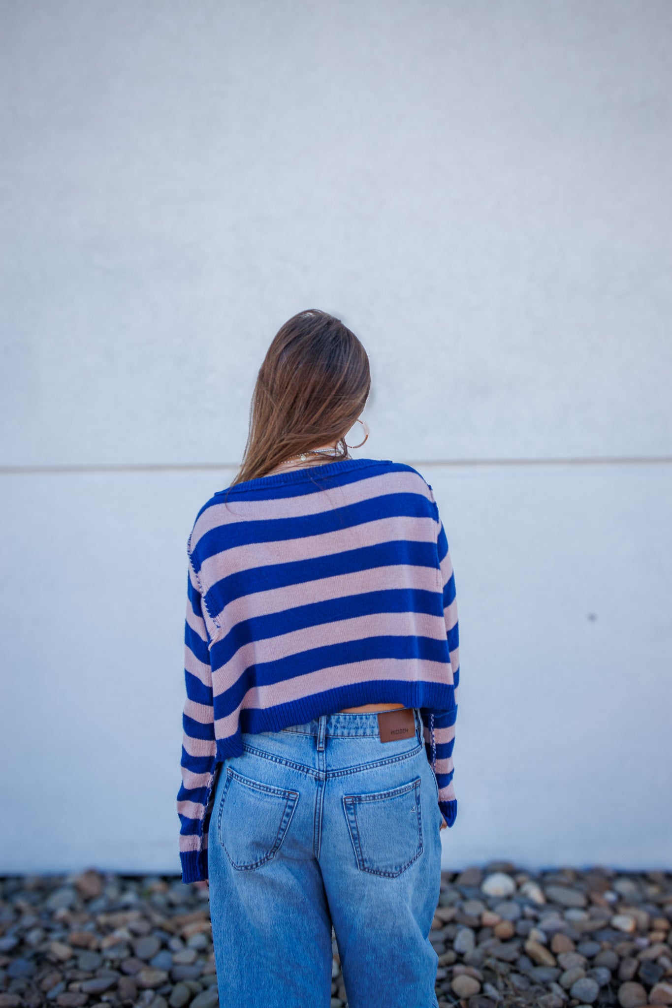 Blue Blush Stripe Sweater
