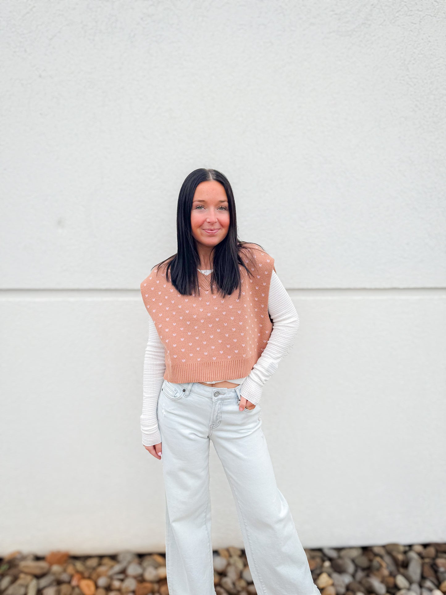 Free People - Pattern Easy Street Vest - Cafe Blossom Combo