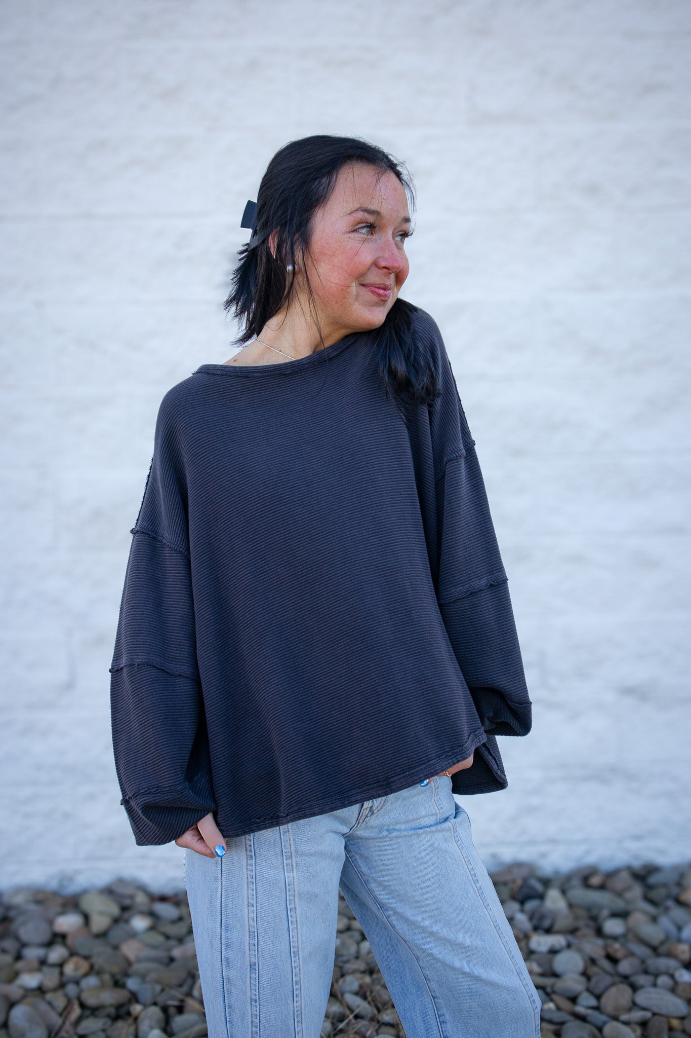 Free People - Total Eclipse Tee - BLACK