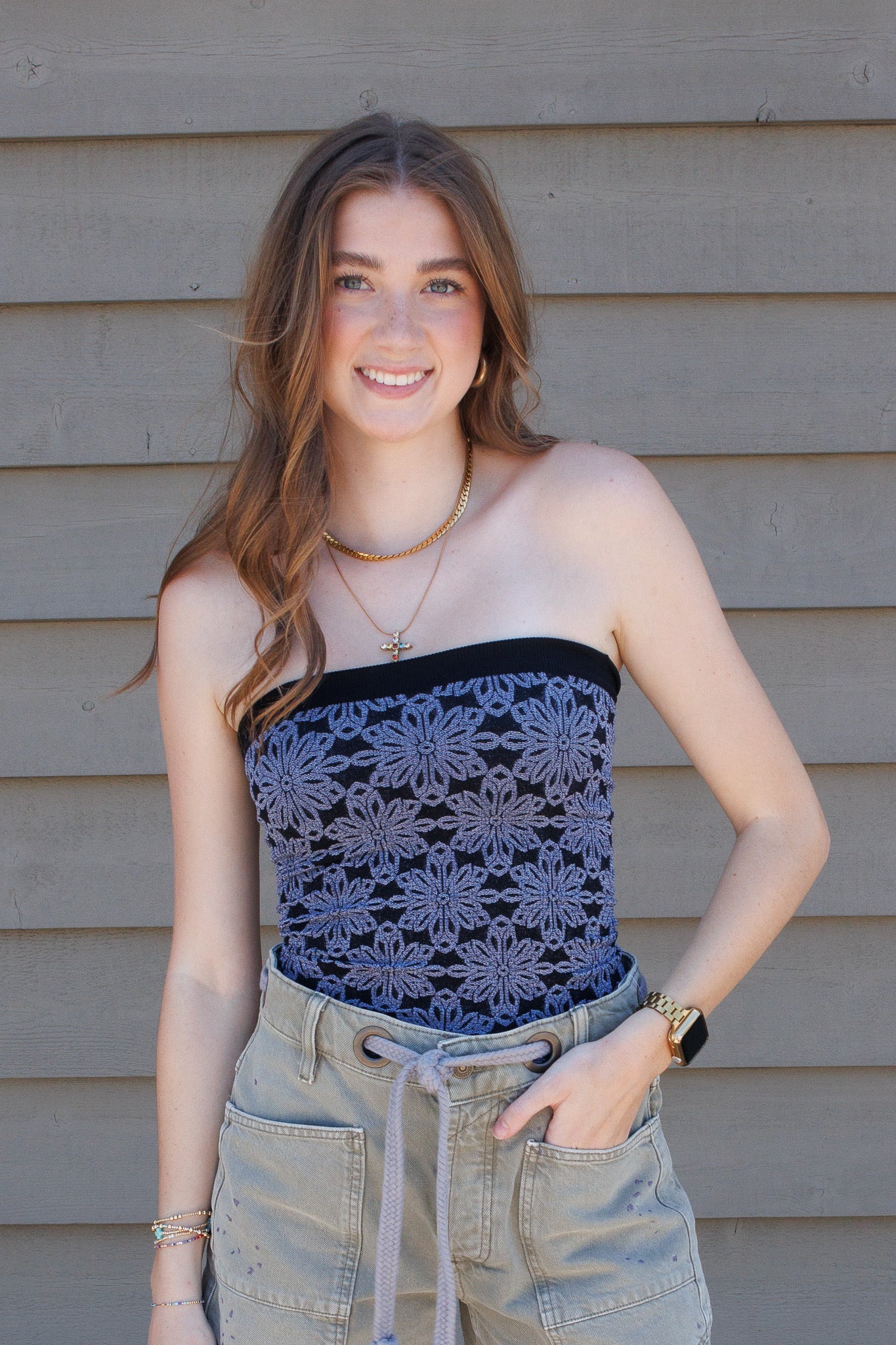 Shop the Love Notes Floral Tube Top! Get the designer-inspired strapless look with a stretchy knit feel. Perfect for summer, concerts & vacations. Order today!