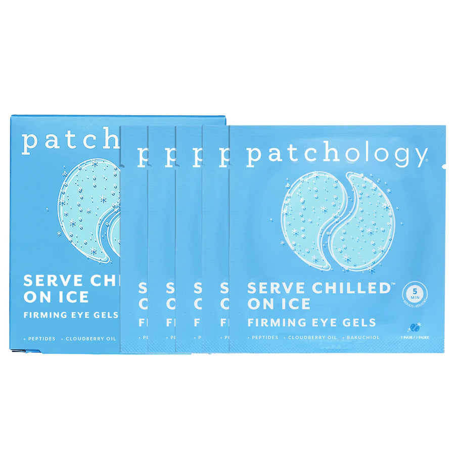 PATCHOLOGY -Serve Chilled On Ice | Cooling & Firming Hydrogel Eye Patches -BOX (5 Pack)