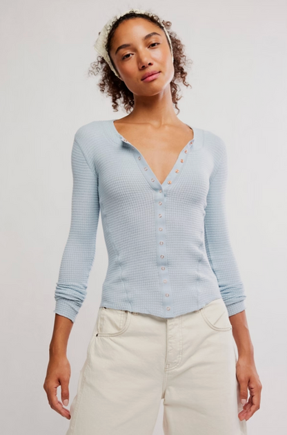 Free People - Going Places Cardi - PEARL BLUE