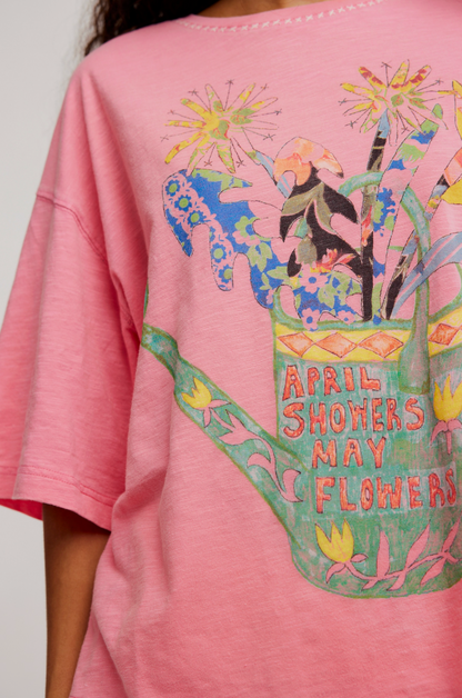 Free People - In Spring Tee - PINK POPPY COMBO