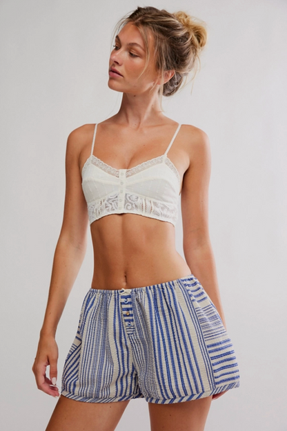 Free People - Home By 8 Boxer - COBALT COMBO