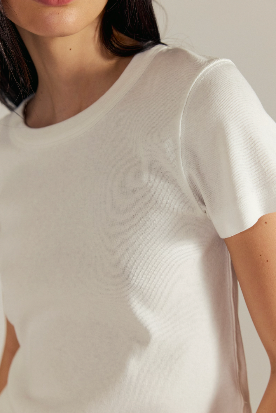 Free People - Atlas Cotton Crew Baby Tee - Clean Ivory