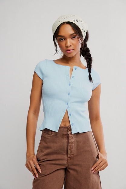 Free People - Most Wanted Cardi - Sky Blue