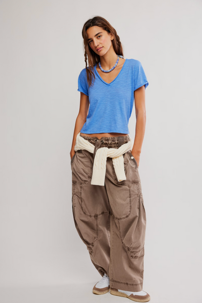 Free People - Take 2 Tee - CORNFLOWER COMBO