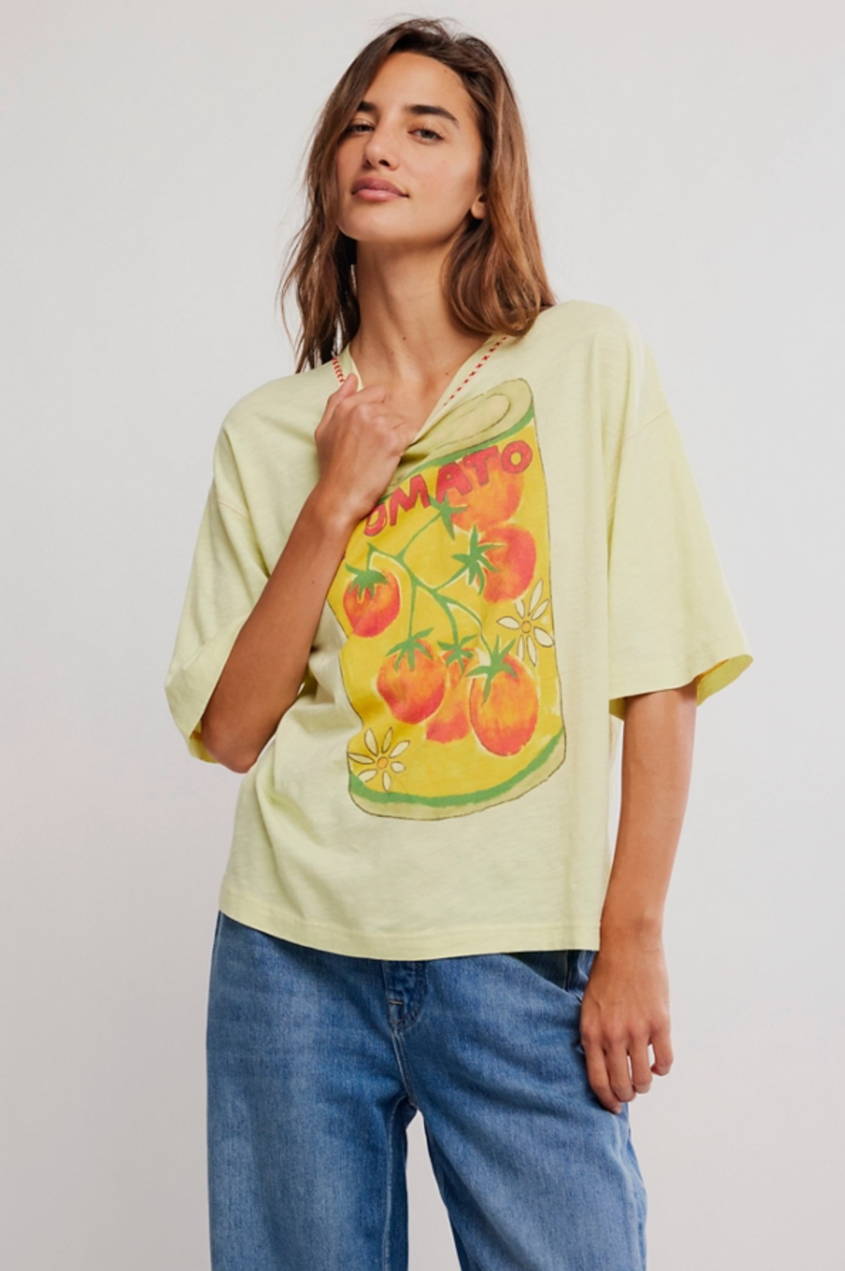 Free People - In Spring Tee - LEMON WATER COMBO