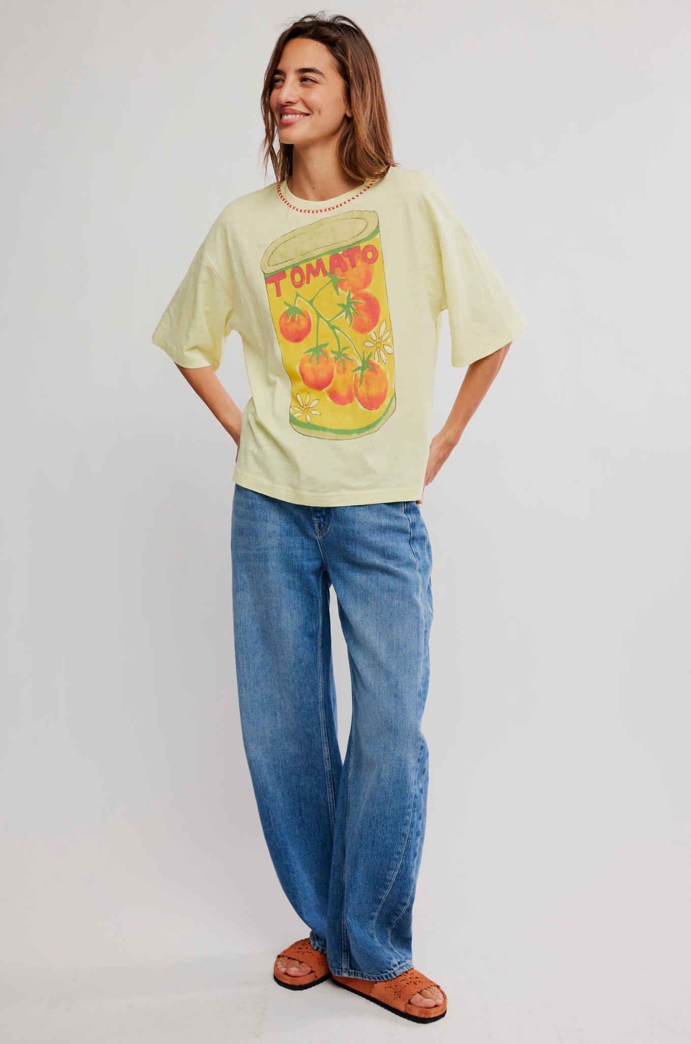 Free People - In Spring Tee - LEMON WATER COMBO