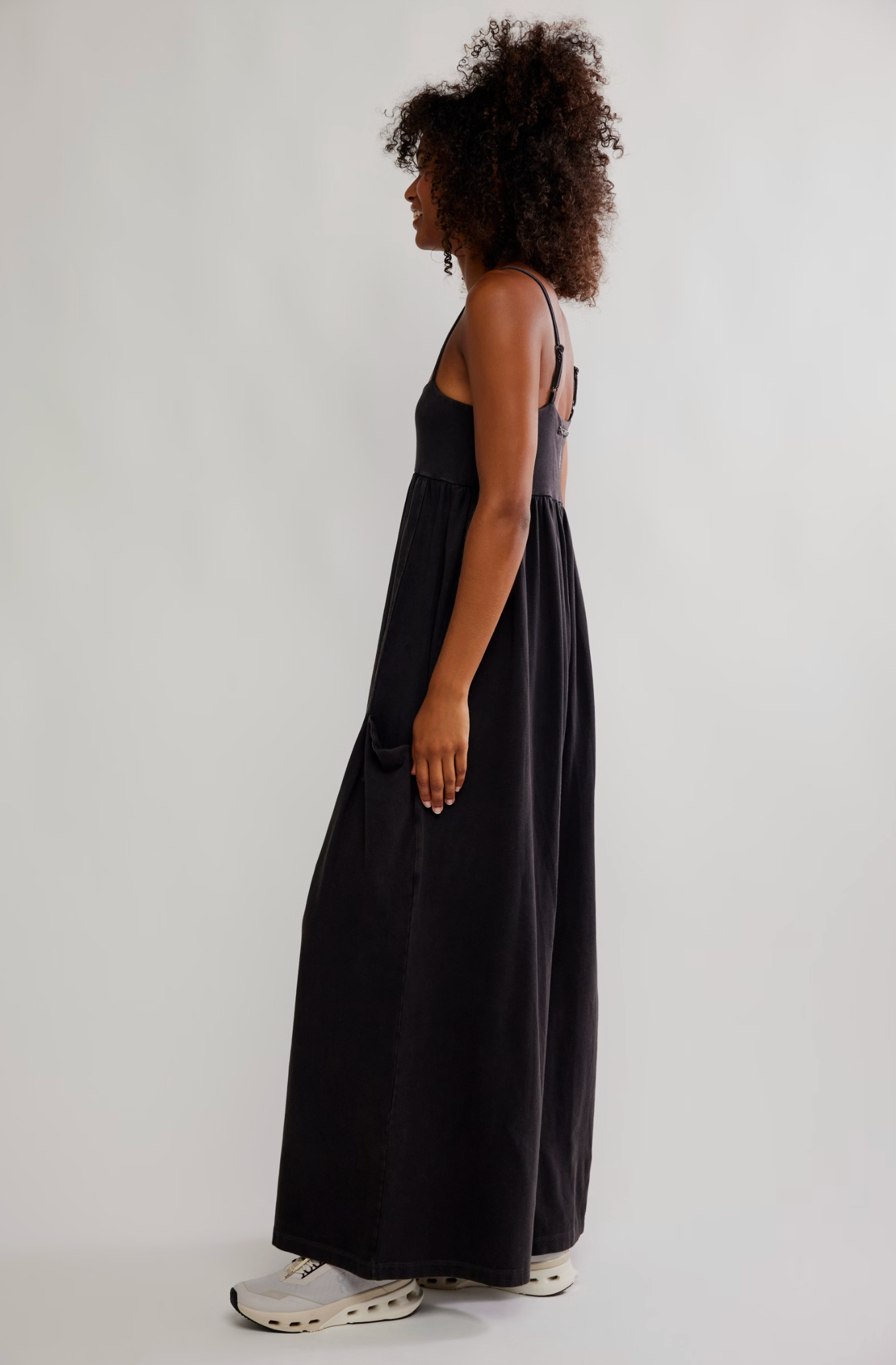 Free People - Hot Shot Strappy Onesie - BLACK