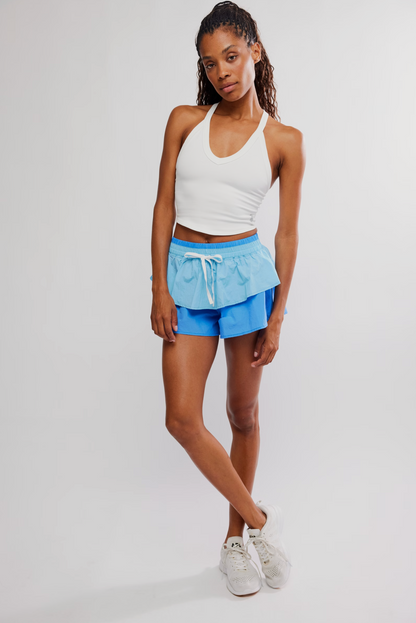Free People - Flex It Shorts - LIGHT BLUE COMBO