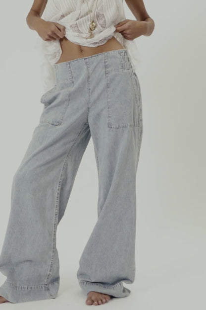 Free People - Breezy Denim Pull On Jeans - DUSK