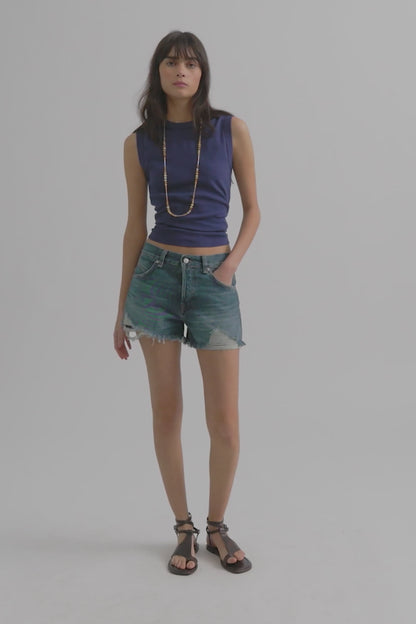 Free People We The Free - Now Or Never Distressed Denim Short - SENSATIONAL