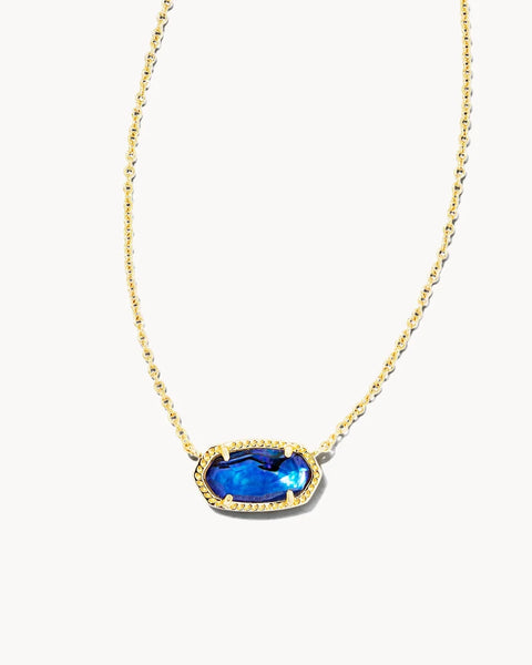 Kendra Scott - Elisa Gold Pendant Necklace - Navy Abalone