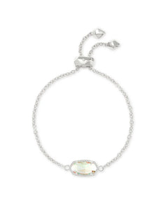 Kendra Scott-Elaina Silver Adjustable Chain Bracelet- DICHROIC GLASS