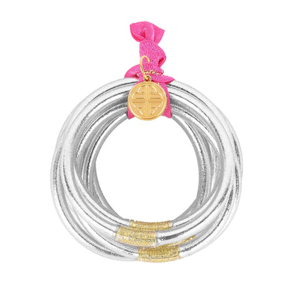 BuDhaGirl - SILVER - All Weather Bangles® (AWB®) - Set of 9
