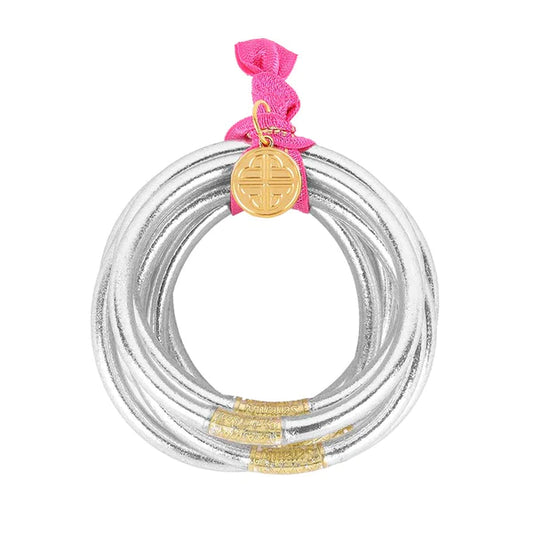 BuDhaGirl - SILVER - All Weather Bangles® (AWB®) - Set of 9