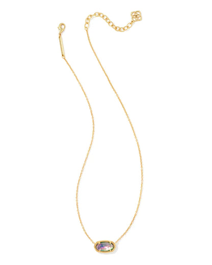 Kendra Scott-Elisa Gold Pendant Necklace - Lilac Abalone