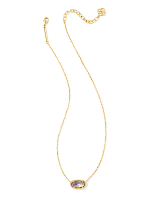 Kendra Scott-Elisa Gold Pendant Necklace - Lilac Abalone