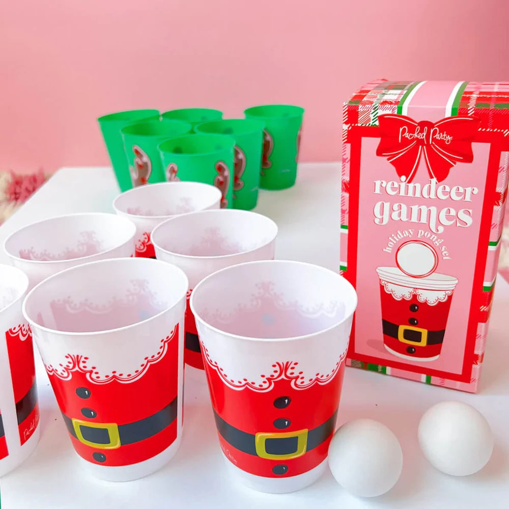 Reindeer Games Holiday Pong Set