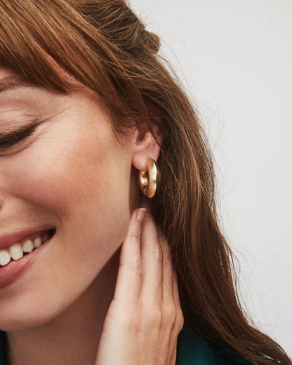 Kendra Scott Mikki Hoop Earrings- BIG - Gold-Plated