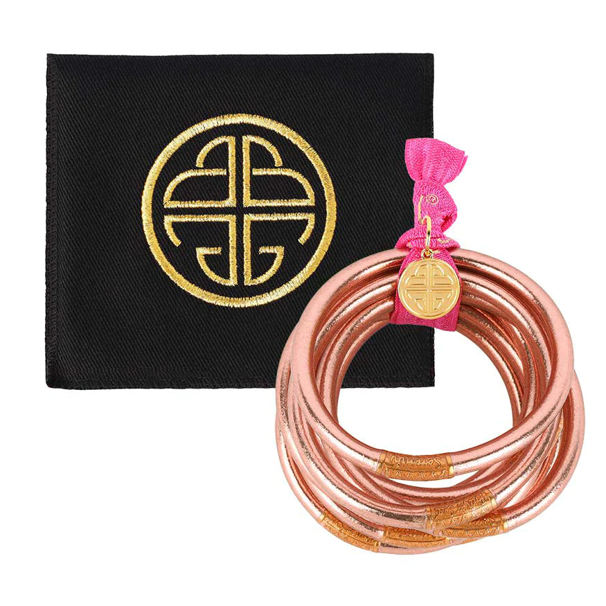 BuDhaGirl All Weather Bangles- ROSE GOLD (Set of 9)