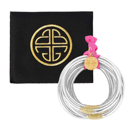 BuDhaGirl - SILVER - All Weather Bangles® (AWB®) - Set of 9