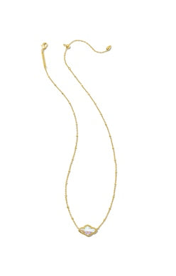 Kendra Scott-Abbie Gold Pendant Necklace- IRIDESCENT ABALONE
