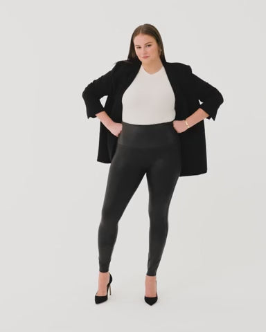 Spanx - Faux Leather Leggings - PETITE