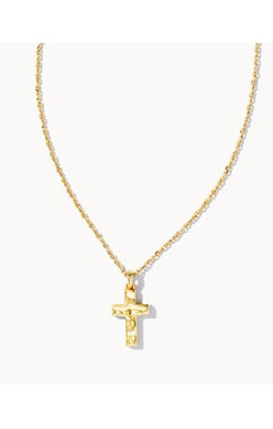 Kendra Scott - Cross Pendant Necklace - GOLD METAL
