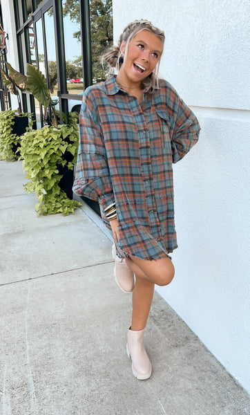 Harvest Day Plaid Flannel Tunic