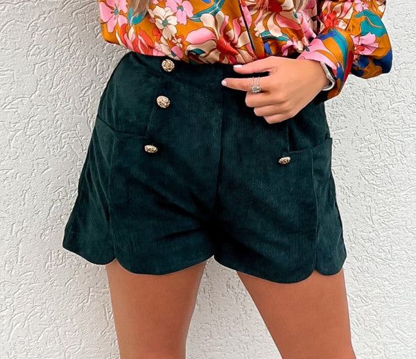 More You Know High Waisted Corduroy Shorts