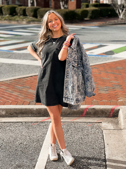 Acid Wash Oversized Denim Jacket