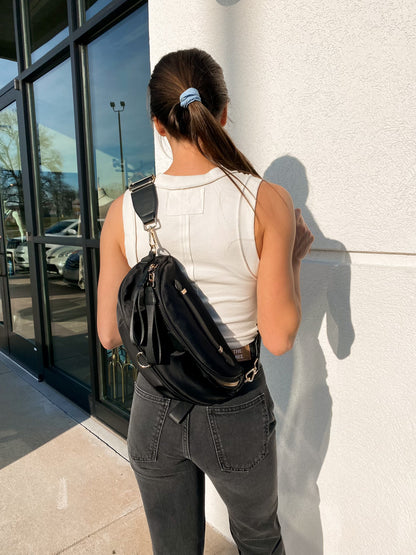 Carter Nylon Bum Bag - BLACK