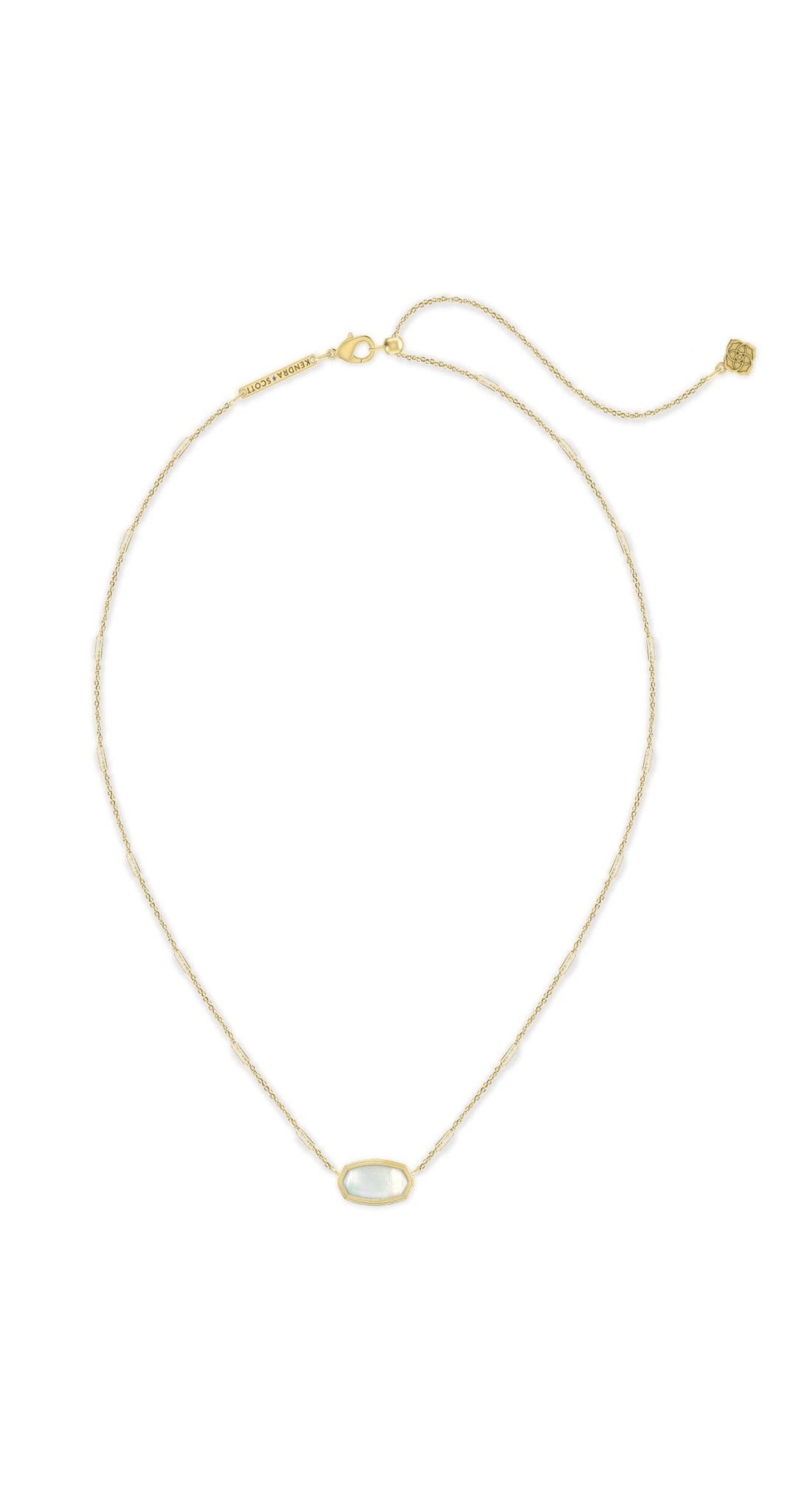 Kendra Scott - Framed Elisa Pendant Necklace - Gold Iridescent Opalite Illusion