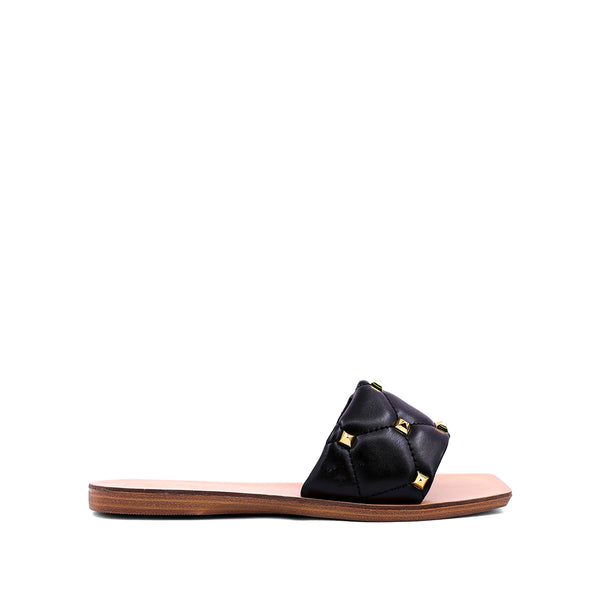 Traveler Studded Sandal - BLACK