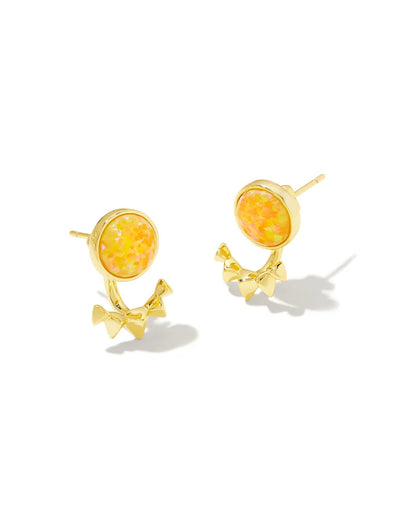 Kendra Scott- Sienna Gold Ear Jacket Earrings- CITRUS KYOCERA OPAL
